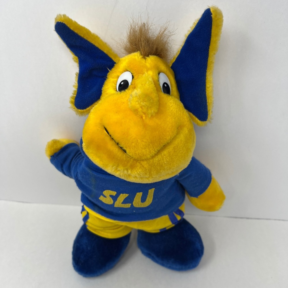 Billiken Mascot Saint Louis University Plush 12" Blue Yellow College Sports Toy